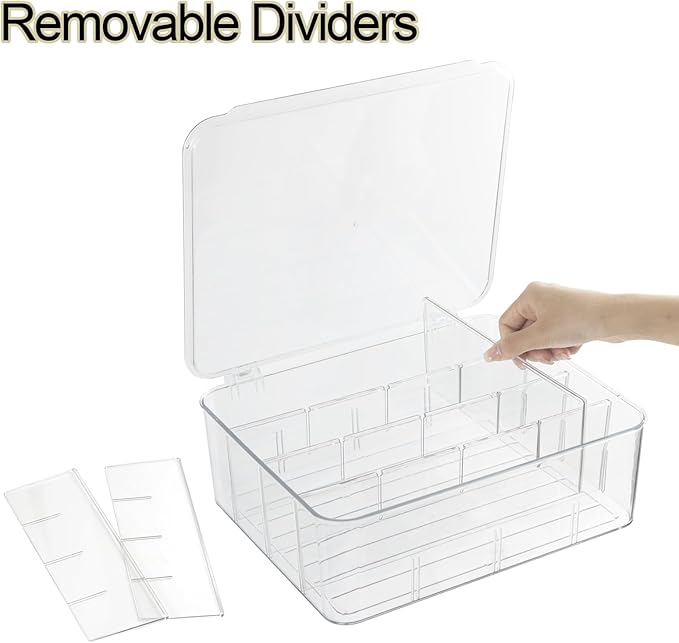 Socks Underwear Drawer Organzier Dividers, 16 Compartment Removable Divided - Image 4