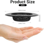 2 PCS Drain Strainer, Sink Strainer, Large Wide Rim 4.5 Inch Diameter - Image 2