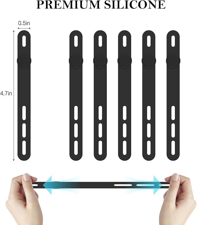 Donruby 30Pcs Silicone Cable Ties - Image 2