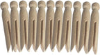 Round Wooden Clothespins, Unfinished Wood Doll Pins by Unknown