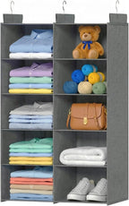 Grey 5-Tier Hanging Closet Storage Organizer by ALLTIDYUP