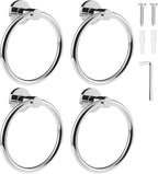 SetSail Towel Holder for Bathroom Wall 4 Packs Towel Ring Stainless Steel Heavy by SetSail