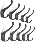 Ambipolar 10-Pack Elegant Coat Hooks Wall Mounted, Decorative Heavy Duty Double - Image 2