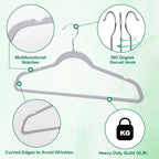 Plastic Coat Hangers 50-Pack, Space Saving Closet Hangers - Image 4