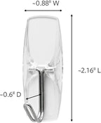 Command Medium Clear Wire Toggle Hooks, 6 Wall Hook and 8 Strips, Damage-Free - Image 3