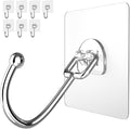 Large Adhesive Hooks 8-Pack, Heavy Duty 44lb Wall Hooks by Latoxcaa-SpaceMaster