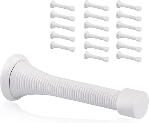 18 Pack Spring Door Stopper White by KOVOSCH