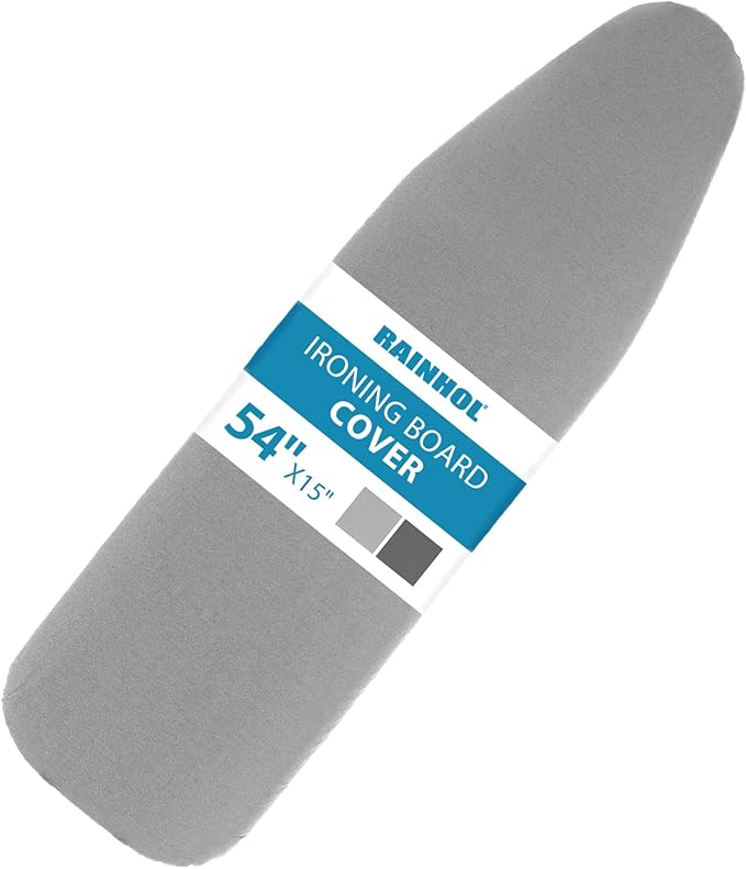 Ironing Board Cover and Pad 15x54, Full Size Extra Thick Padded Iron Board Cover by RAINHOL