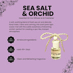 Sea Salt & Orchid Hanging Car Air Freshener – Long Lasting Essential Oil - Image 4