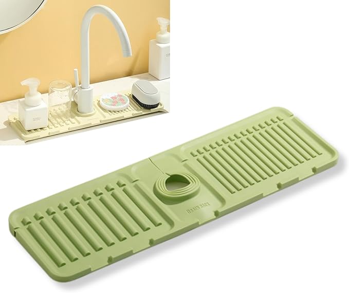 Silicone Sink Splash Guard, Non-Slip Faucet Mat by Boxonly