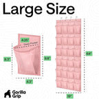 GORILLA GRIP Over the Door Shoe Organizer, 24 Large Breathable Mesh Pockets - Image 7
