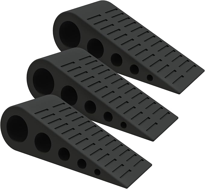 1.9 Inches Heavy Duty Door Stopper, 3 Pack Rubber Door Stop, Door Stoppers by Optish