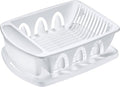 Tribello Sink Dish Drying Rack, Large Heavy Duty Hard Plastic Sink Set by Tribello