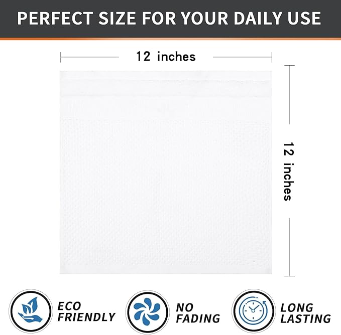 Homaxy 100% Cotton Dish Cloths, 8 Pack - Image 5