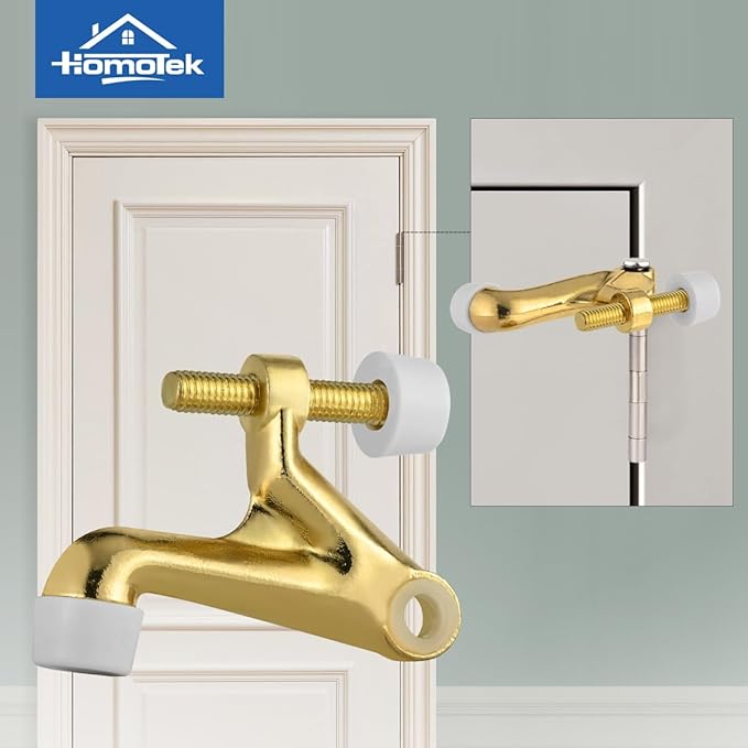 HOMOTEK 8 Pack Hinge Pin Door Stoppers, Hing Door Stops, Adjustable Deluxe - Image 6