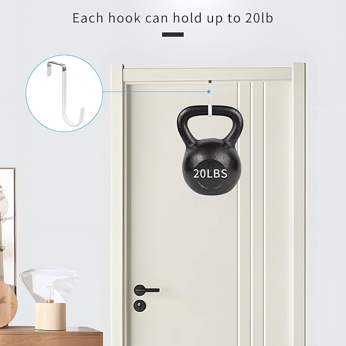 FYY Over The Door Hooks, 10 Pack Door Hangers Hooks - Image 4