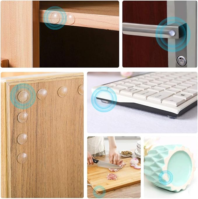 200PCS Cabinet Bumpers Clear Rubber Bumpers Self Adhesive, Soft Close Cabinet - Image 7