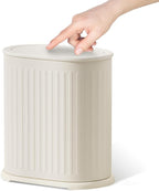 Steel Small Bathroom Trash Can by QINOFEN
