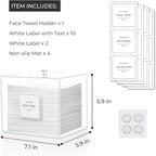 Disposable Face Towel Holder, Acrylic Face Towelettes Storage Box Compatible - Image 3