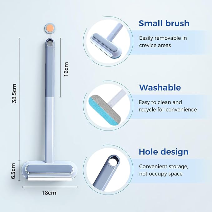 Pet Hair Remover Brush with 17-inch Handle, 4-in-1 Cat and Dog Hair Removal Tool - Image 4
