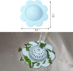 4PCS Drain Hair Catcher Shower Drain Covers Durable Silicone Hair Stopper - Image 4