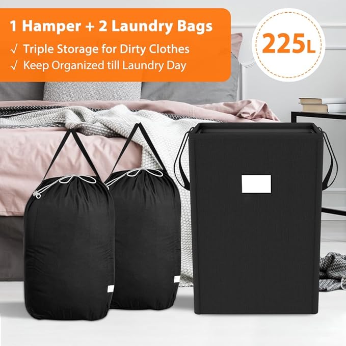 MCleanPin 225L Laundry Hamper Collapsible Laundry Basket - Image 2