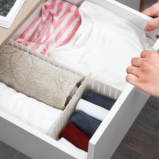 44Pcs Drawer Dividers with Fixing Buckle, Adjustable Drawer Organizer Storage - Image 9