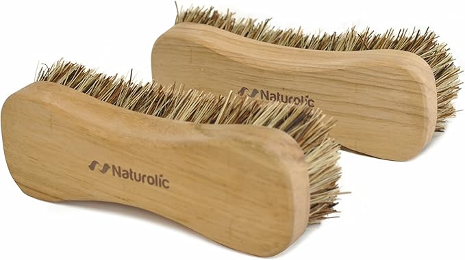 All-Natural Wooden Scrub Brush Set | Wooden Handle | Palmyra Bristle Brush - Image 3