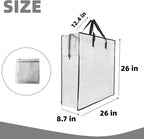 6 Pack Clear Storage Bags with Zipper and Handles, Blanket Bags - Image 2
