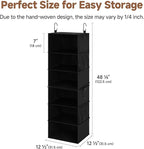 StorageWorks Hanging Closet Organizer 6-Shelf, Separable Two 3 Shelf Closet - Image 3