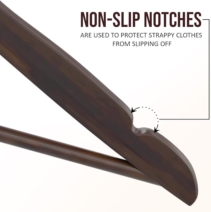 Utopia Home Premium Wooden Hangers 30 Pack - Image 3
