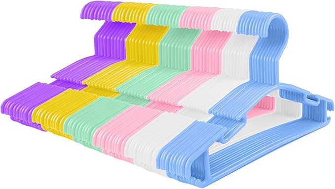 GoodtoU Kids Hangers Clothing Kids Plastic Hanger Bulk 60 Pack Toddler Clothes by GoodtoU