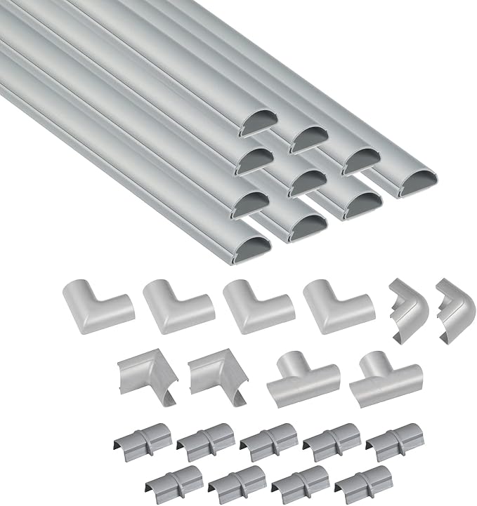 D-Line 157in Cord Cover Kit, Self-Adhesive Wire Hiders, Cable Raceway to Hide by D-LineUSAinc