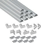 D-Line 157in Cord Cover Kit, Self-Adhesive Wire Hiders, Cable Raceway to Hide by D-LineUSAinc