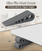 4 Pack Door Stops for Bottom of Door, Rubber Door Stopper Wedge - Image 2