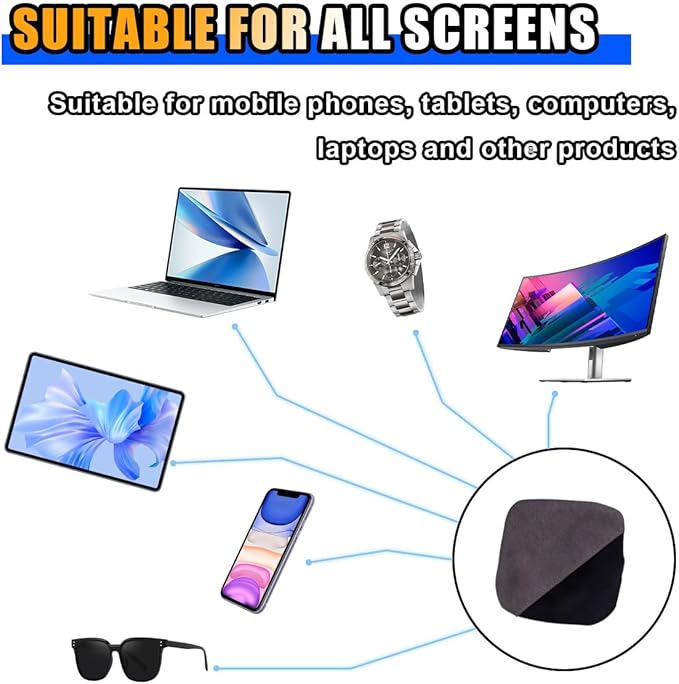 Square Car Touch Screen Cleaner Cloth, Microfiber Cleaning Pad Car Cleaning - Image 4