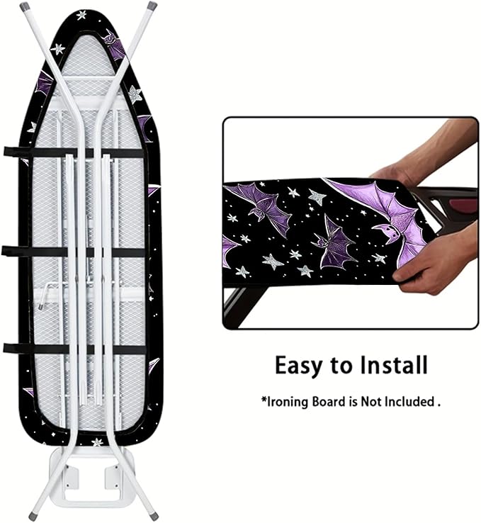 Nuxovilar Purple Bat & Star Ironing Board Cover, 15 * 54inch, Fit Most Standard - Image 5