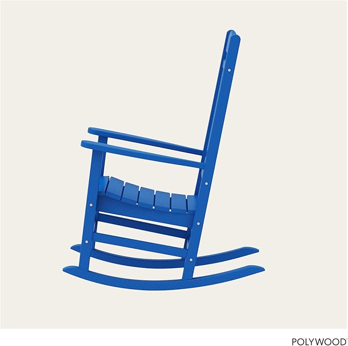 POLYWOOD Presidential Rocking Chair in Pacific Blue - Image 5