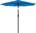AreShark 9 FT Patio Umbrella for Outdoor, Outdoor Table Umbrella with Push Button Tilt and Crank, Outdoor Patio Umbrellas with 8 Sturdy Ribs for Market, Garden, Pool (Royal Blue) by Unknown