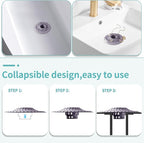 Shower Hair Drain Catcher, Silicone Bathtub Drain Hair Catcher Strainer - Image 4