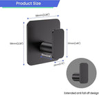 Black Hooks for Hanging Heavy Duty, Adhesive Hooks for Shower, Waterproof & - Image 4