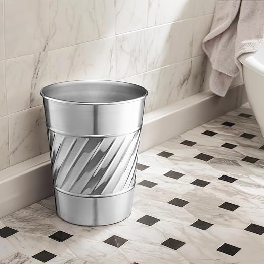 Monarch Abode Metal Bathroom Trash Can – Waste Basket - Image 6