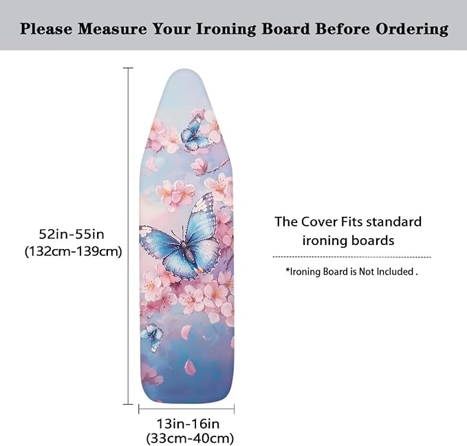 Cherry Blossom Butterfly Padding Ironing Board Covers Easy to Install Stain - Image 5