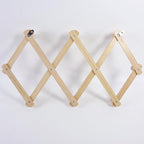 AMAPON Accordion Style Expandable Wall Wooden Coat Rack 10 Hooks Hang Hats - Image 7