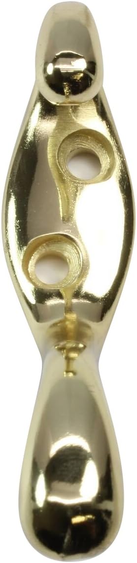 Rok Hardware Heavy Duty Dual Coat Hook, Bright Brass, 10 Pack ROKCH101BB - Image 5