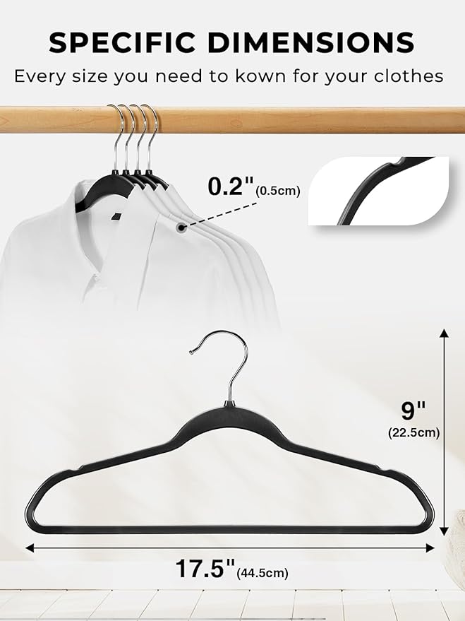 SMARTOR Heavy Duty Hangers 100 Pack, Premium Plastic Hangers - Image 7