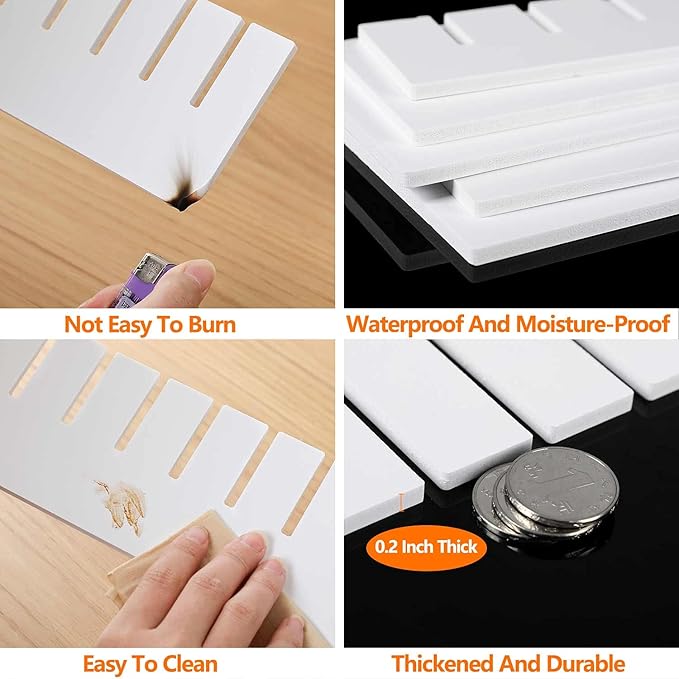 12Pcs Drawer Dividers, 17.72" x 3.55", DIY Organizer Separator, Large - Image 6