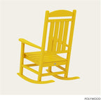 POLYWOOD R100LE Presidential Outdoor Rocking Chair, Lemon - Image 4