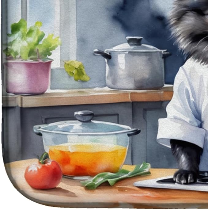 Caroline's Treasures DAC6300DDM Pomeranian The Chef Dish Drying Mat Absorbent - Image 4