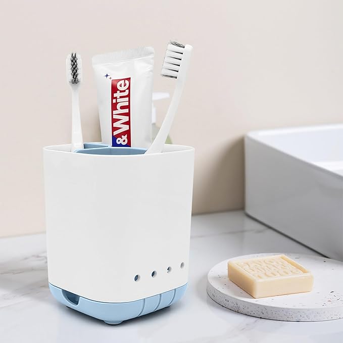 Toothbrush Holder for Bathroom, Plastic Detachable for Easy Cleaning - Image 2